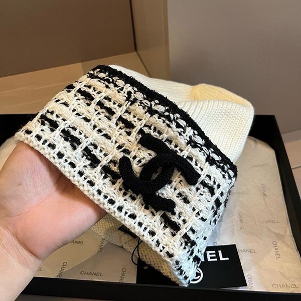 【冬の定番☆国内発送】シャネル ココマーク ニット帽 ビーニー パチモン shy81763